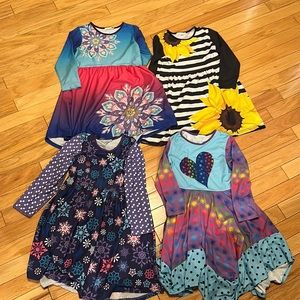 Bundle of Sunshine Swing dresses, girls 12